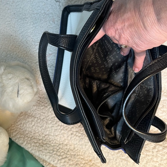 Olivia + Joy Black, White, and Blue Satchel - Picture 11 of 16